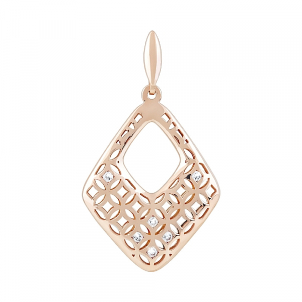 Золотая подвеска с фианитами № 121872