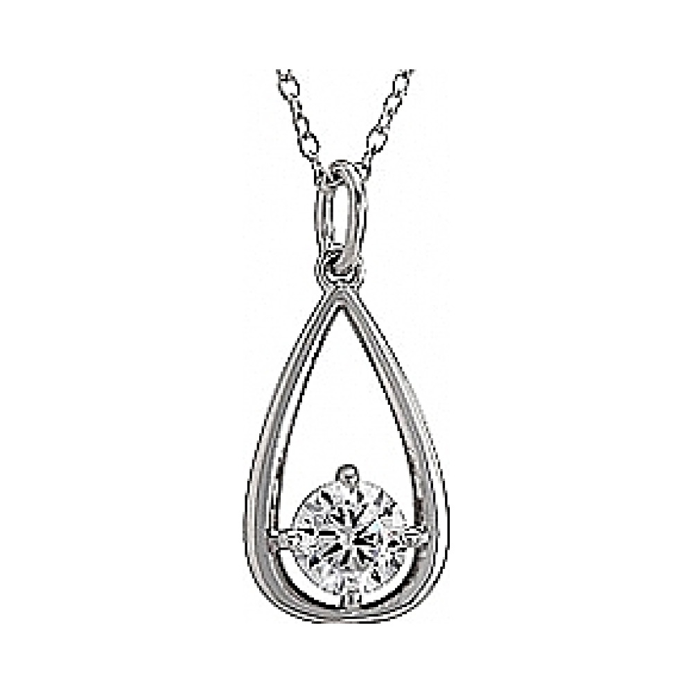 Серебряное колье с фианитами № 75077