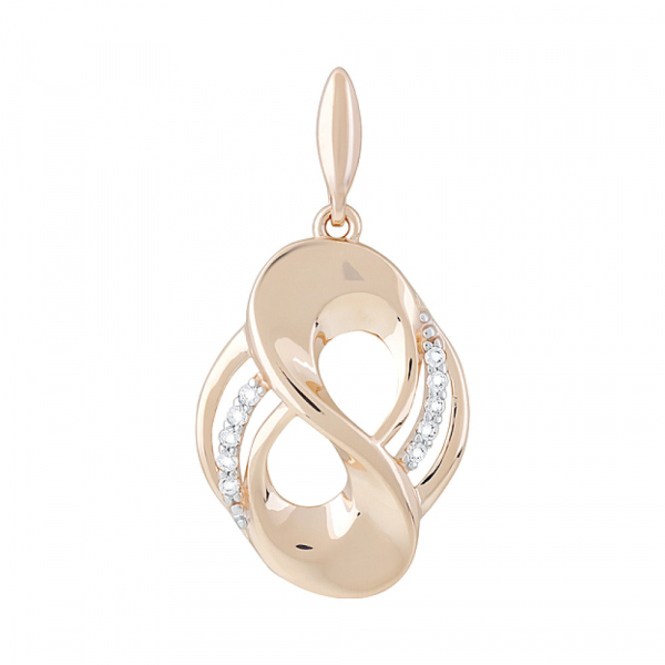 Золотая подвеска с фианитами № 127972