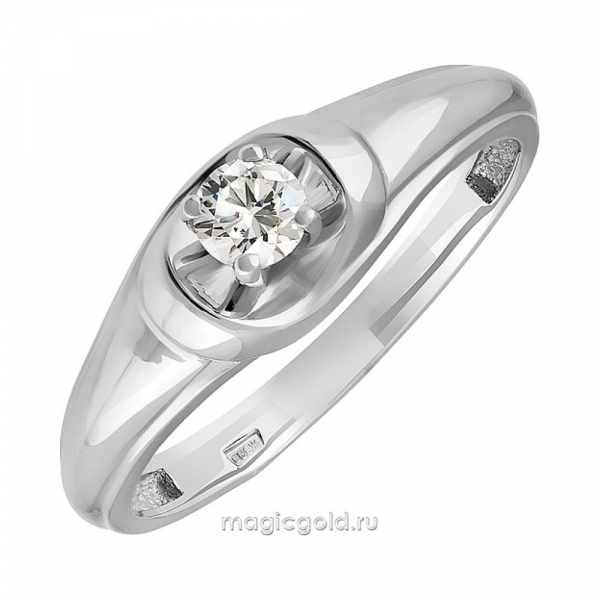 Серебряное кольцо с фианитом № 171366