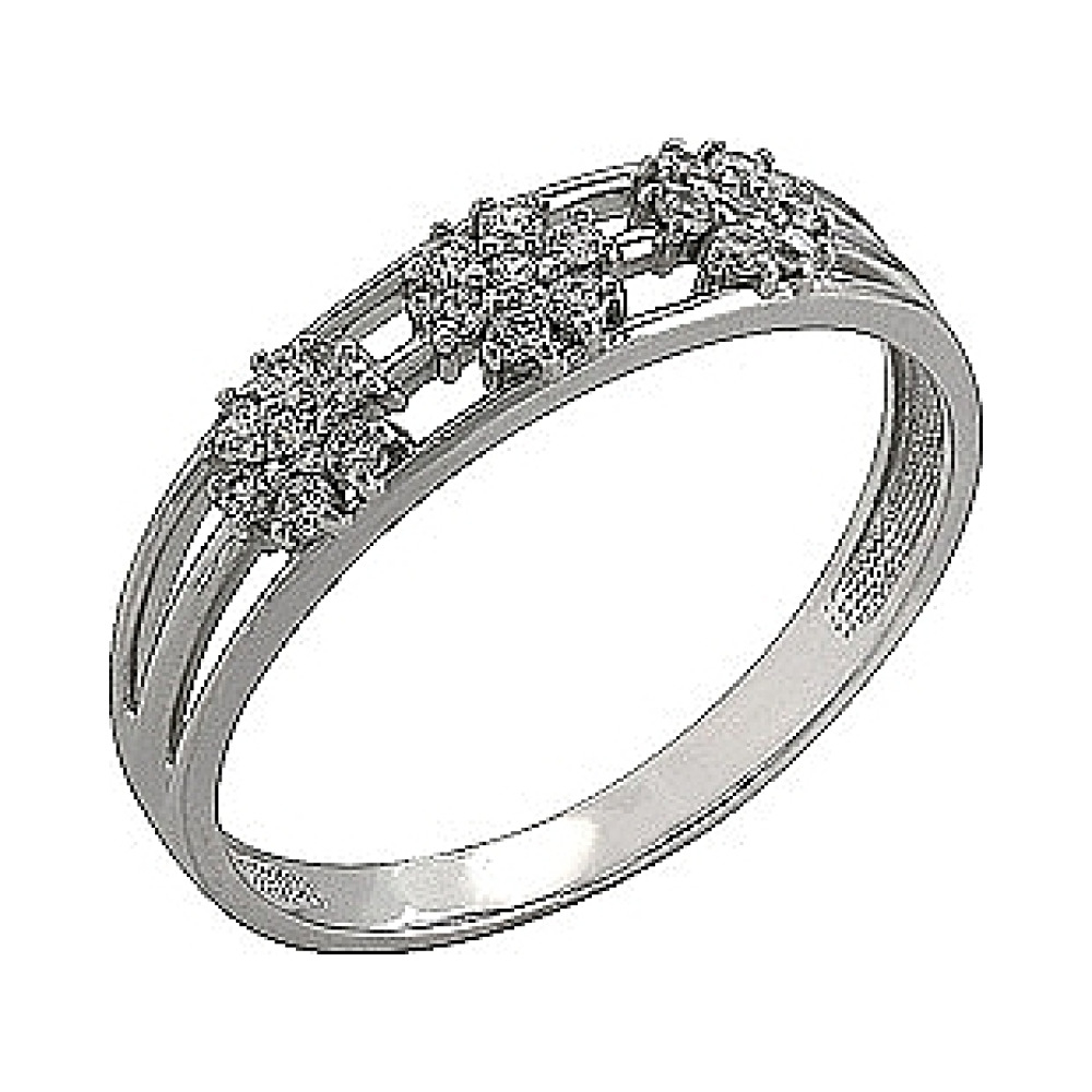 Золотое кольцо с фианитом № 76255