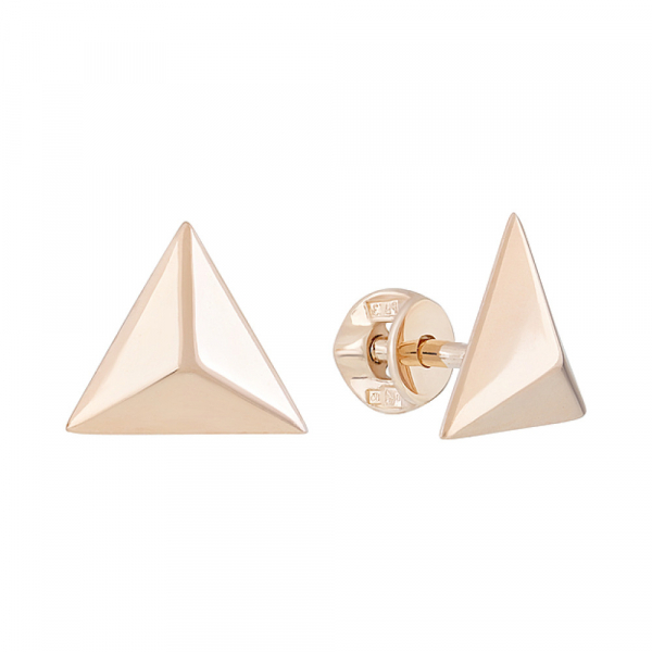 Золотые серьги без камня № 128945