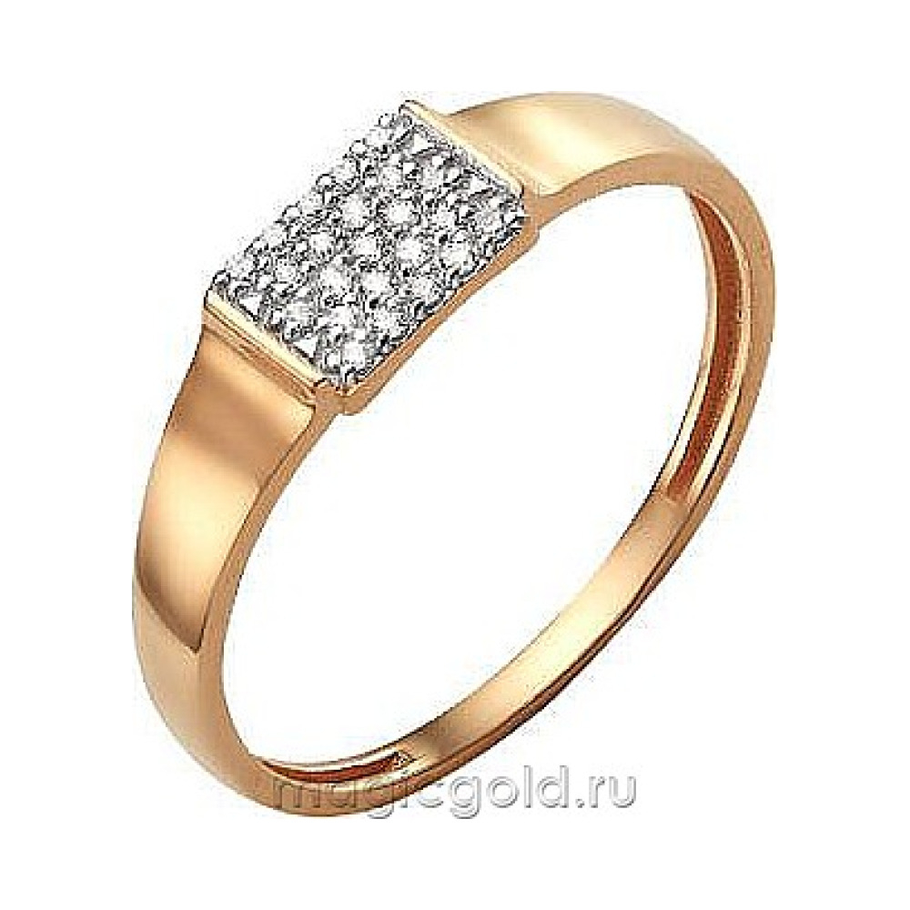 Золотое кольцо с фианитом № 174171