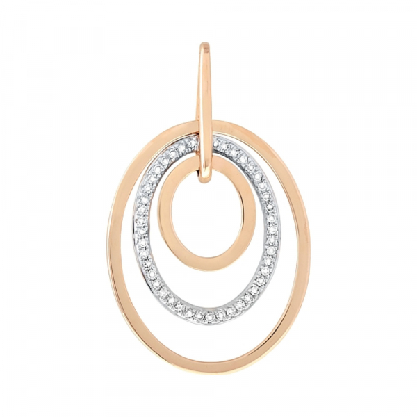 Золотая подвеска с бриллиантами № 112836