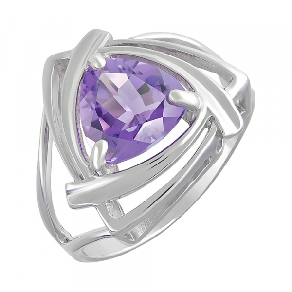 Серебряное кольцо с аметистом № 123261