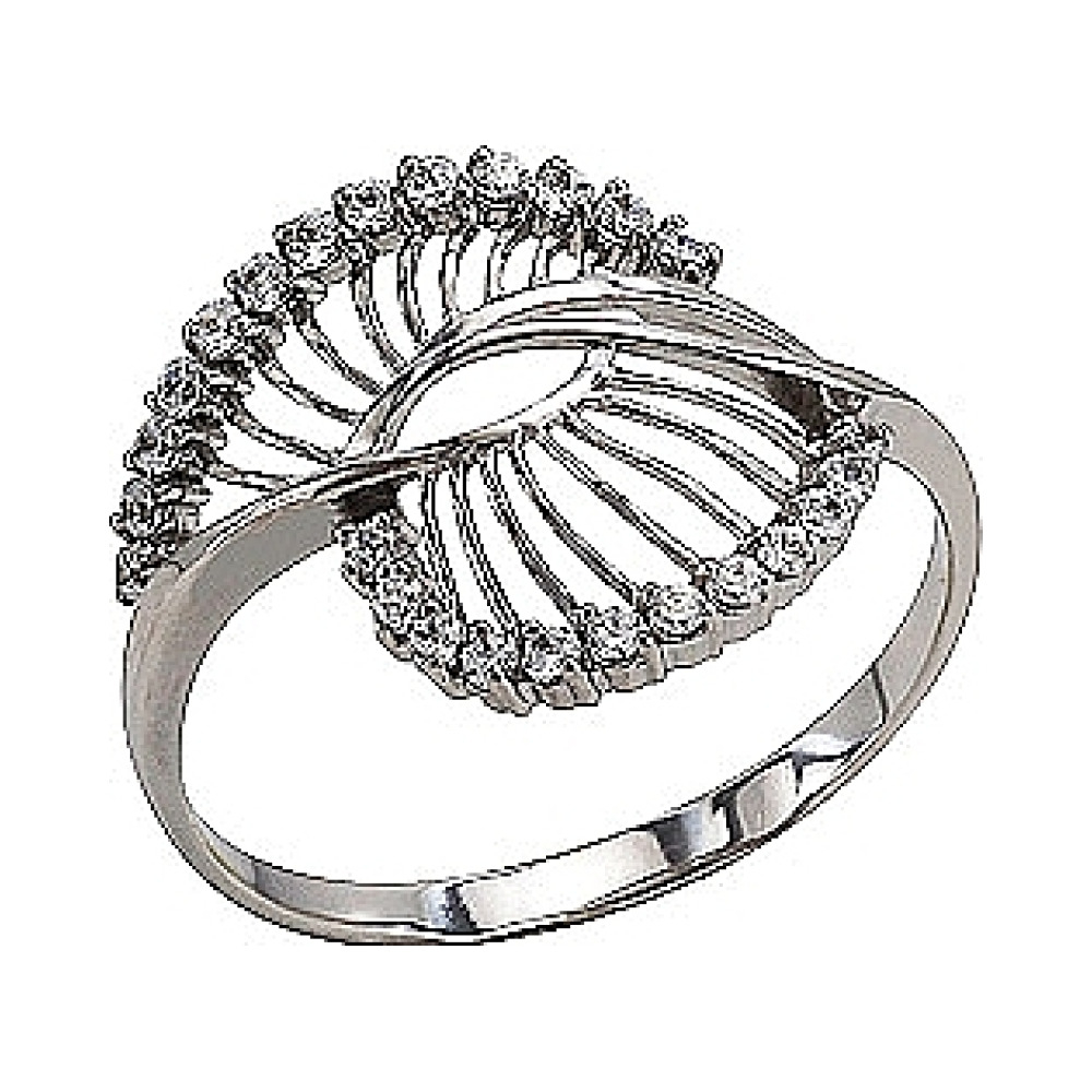 Золотое кольцо с фианитом № 76841