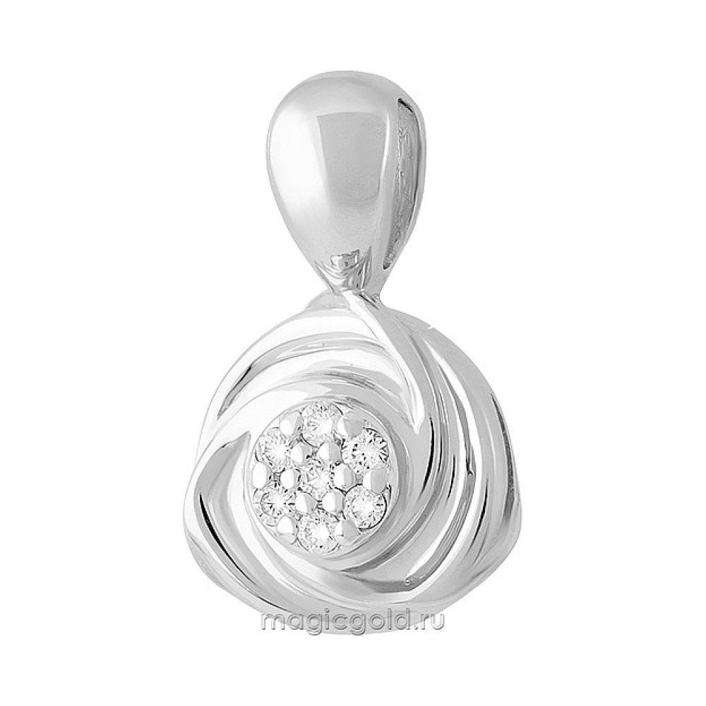 Золотая подвеска с бриллиантом № 129429
