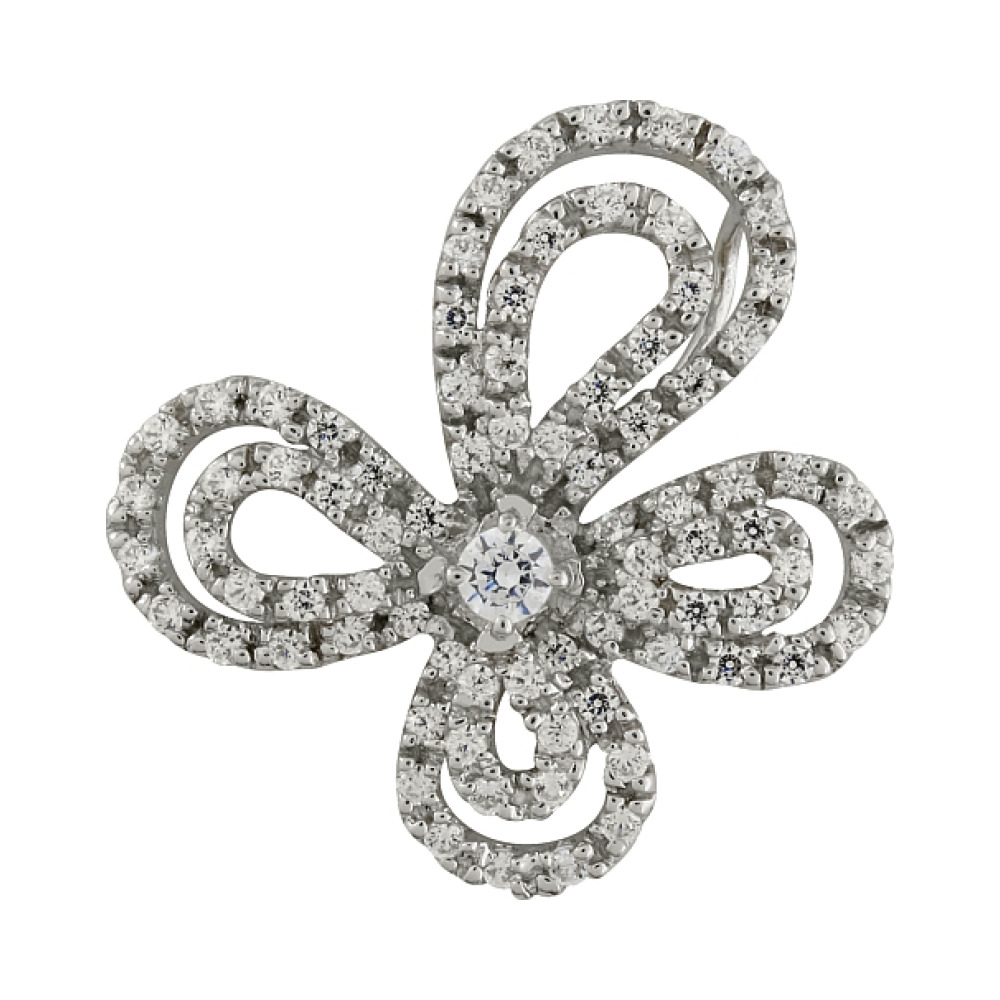 Серебряная подвеска с фианитами № 98052