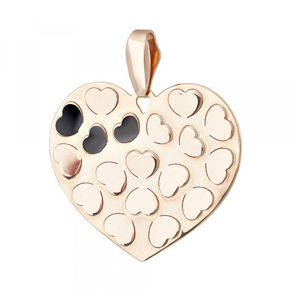 Золотая подвеска без камня с алмазкой № 133718