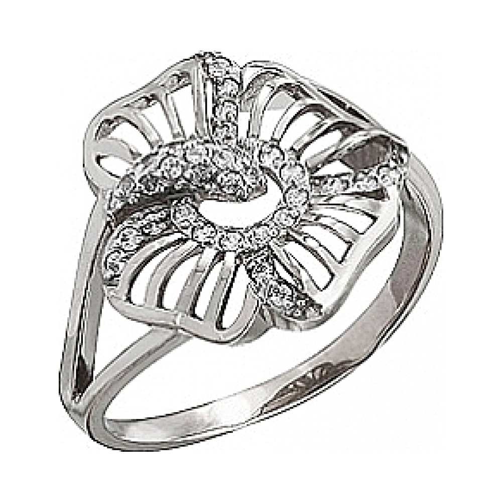 Золотое кольцо с фианитом № 76060