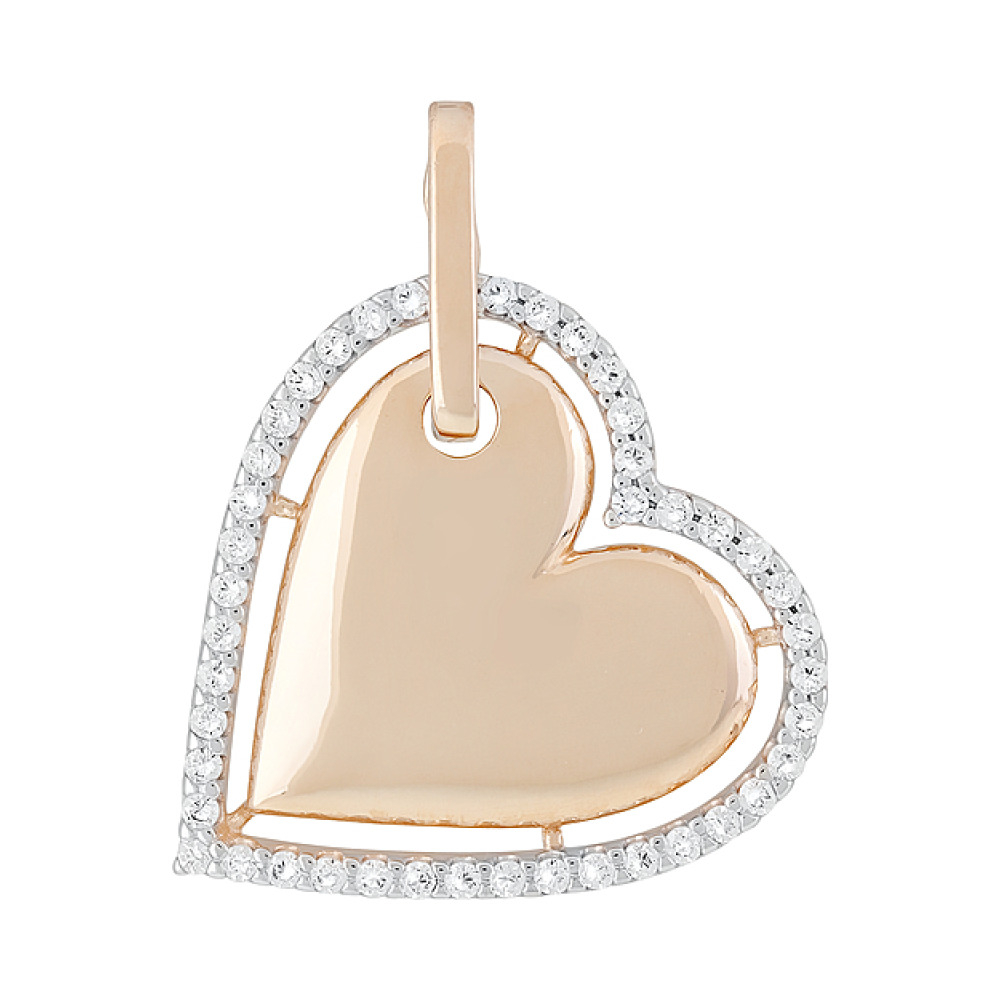 Золотая подвеска с фианитами № 129110