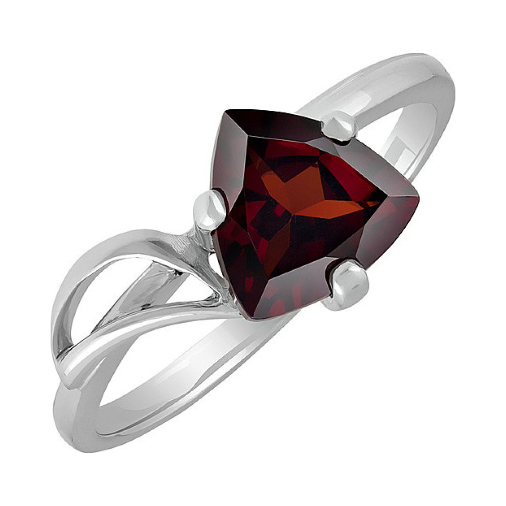 Серебряное кольцо с гранатом № 132043