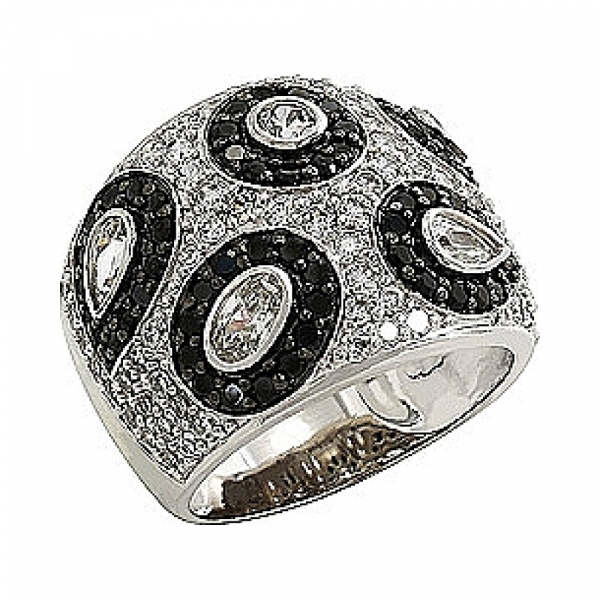 Серебряное кольцо с фианитом № 80580