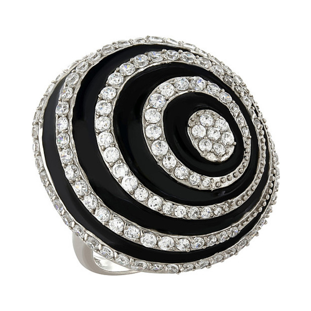 Серебряное кольцо с фианитом № 82629