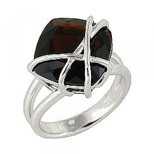 Серебряное кольцо с фианитом № 68289