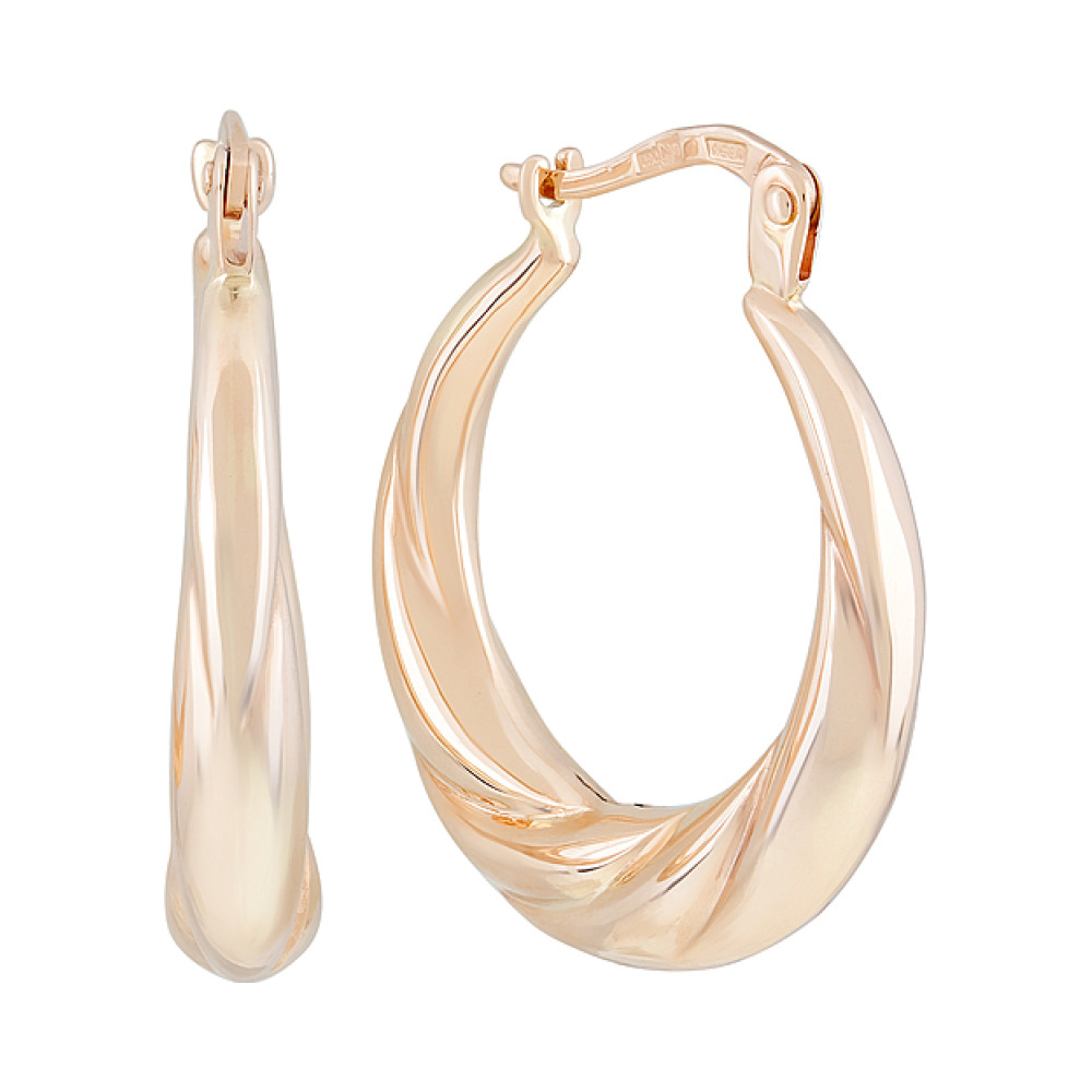 Золотые серьги без камня № 126758