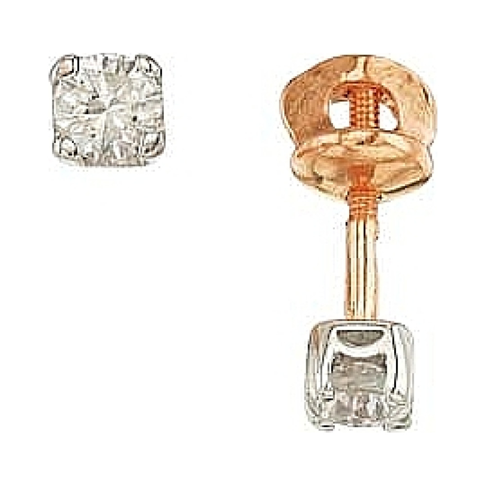 Пуссеты с бриллиантом № 26812