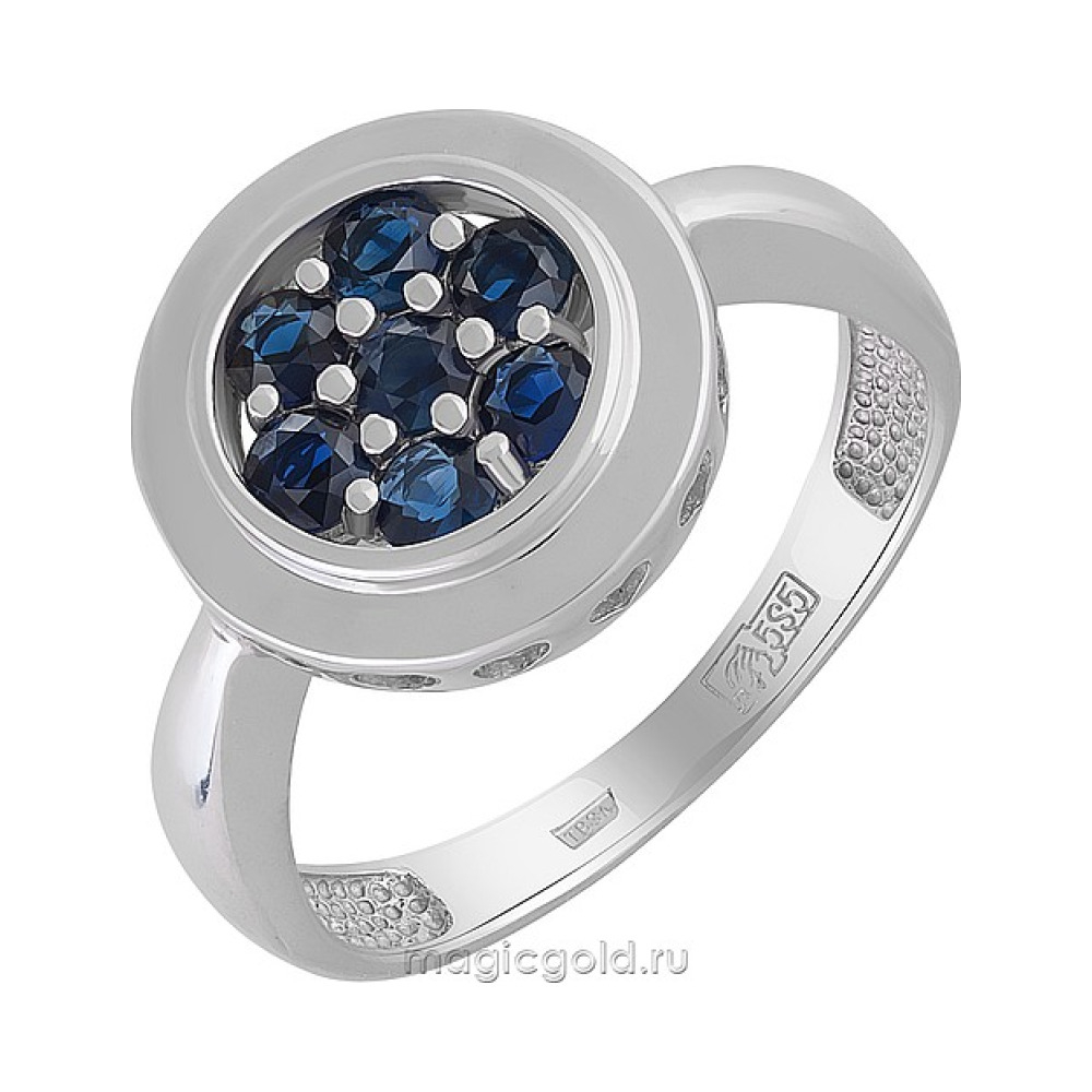 Золотое кольцо с сапфиром № 160930