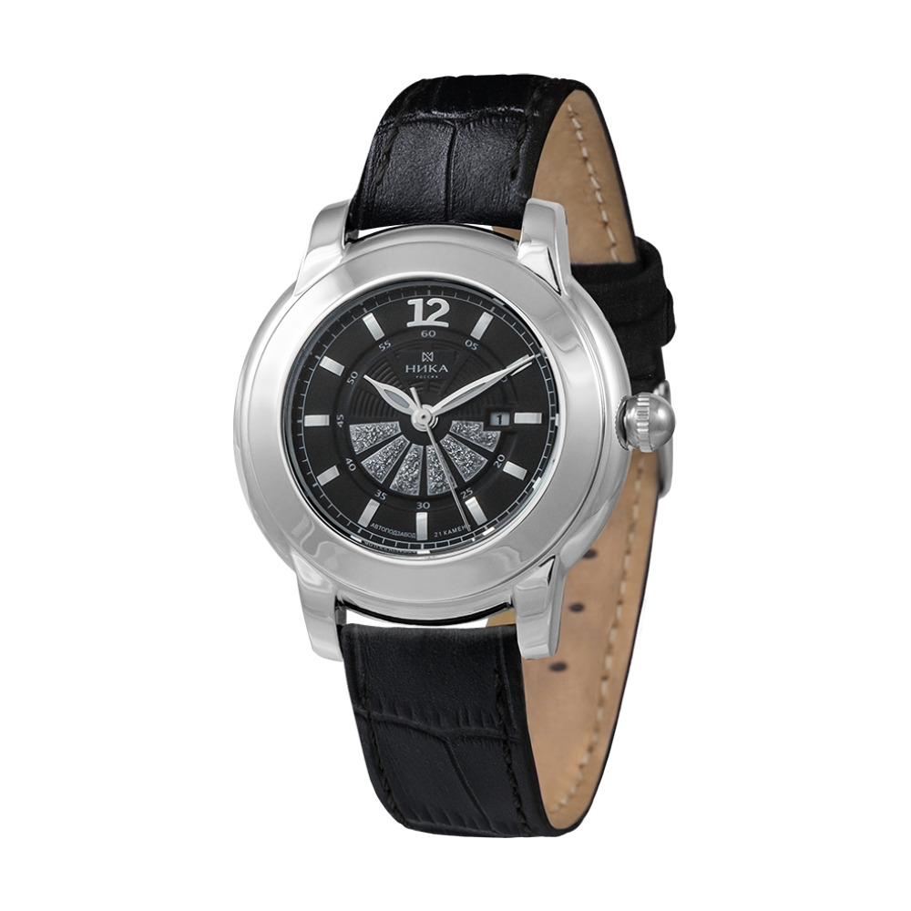 Золотые серьги с бриллиантом № 115316