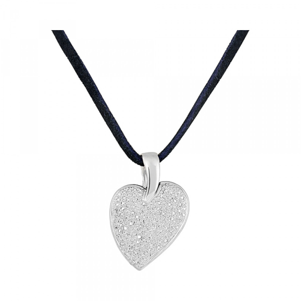 Серебряное колье с фианитом № 121488