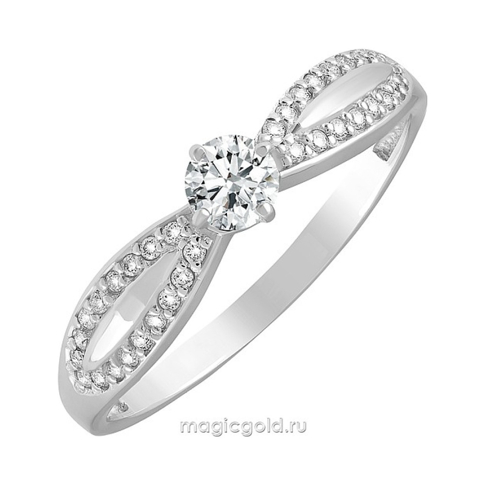 Серебряное кольцо с фианитом № 171288