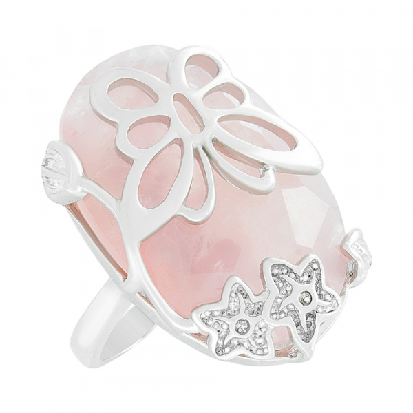 Серебряное кольцо с кварцем № 80593
