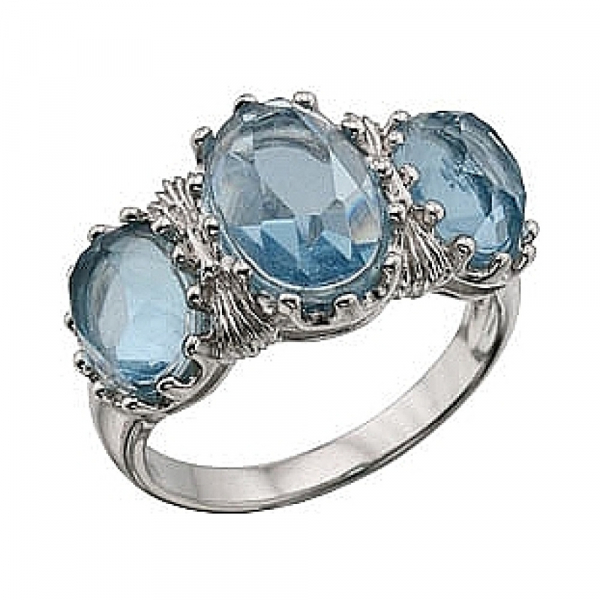 Серебряное кольцо с фианитом № 30891