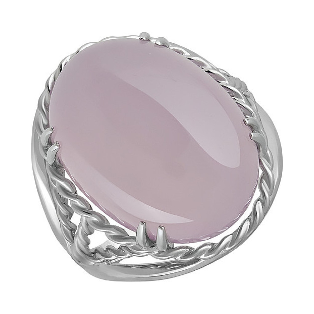 Серебряное кольцо с розовым ониксом  № 128064