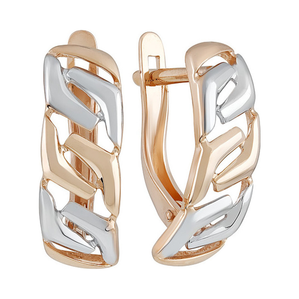 Золотые серьги без камня № 135968