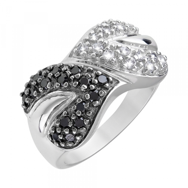 Серебряное кольцо с фианитом № 68551