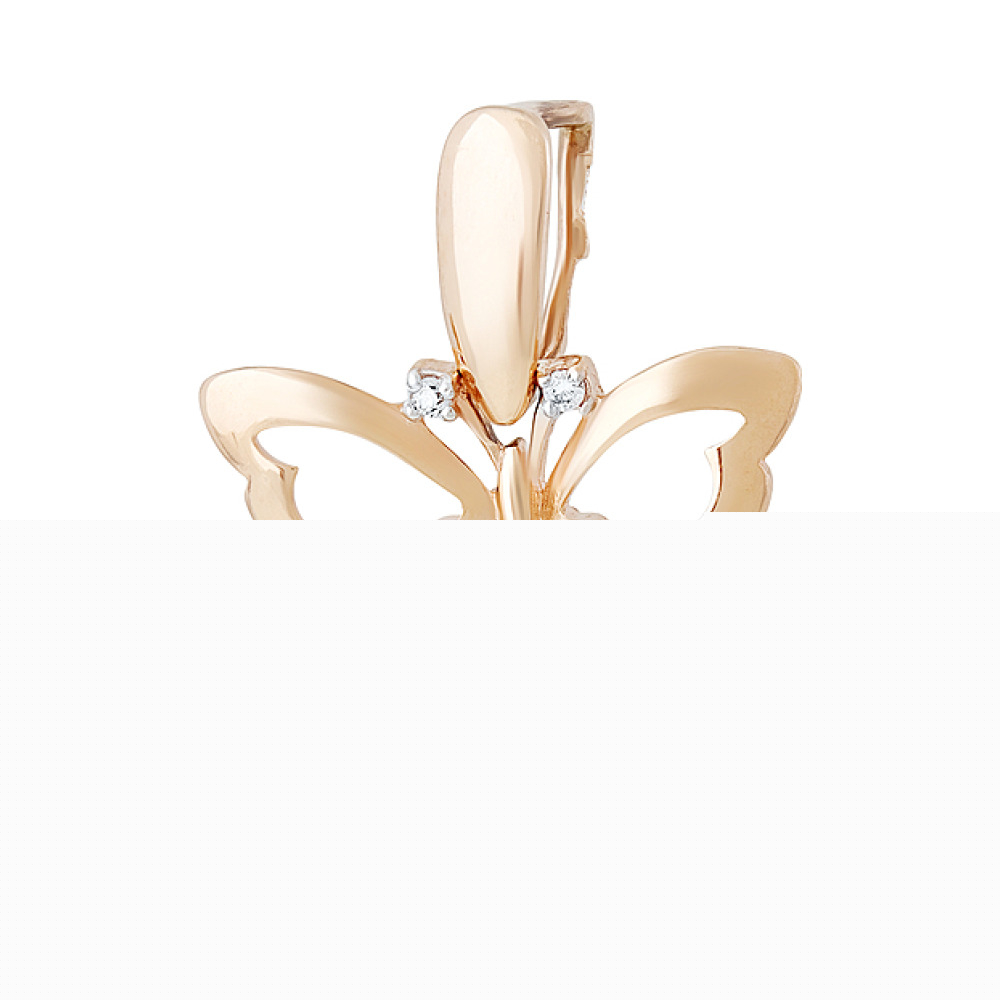 Золотое кольцо с бриллиантом № 113879