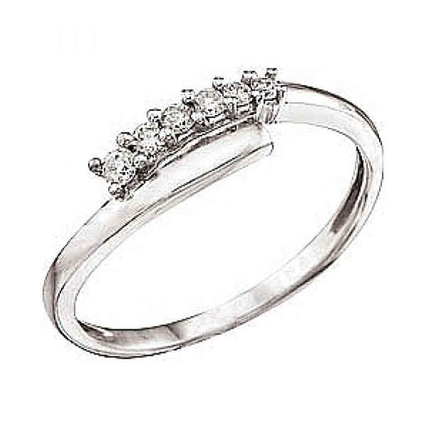 Золотое кольцо с бриллиантом № 32252