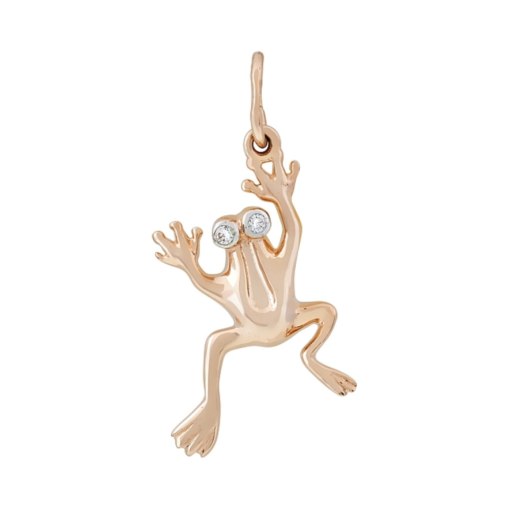 Золотая подвеска с фианитами № 116539