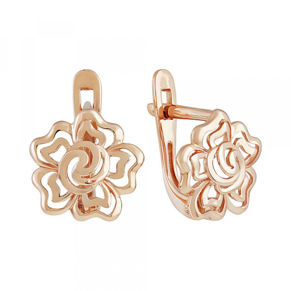 Золотые серьги без камня № 136986