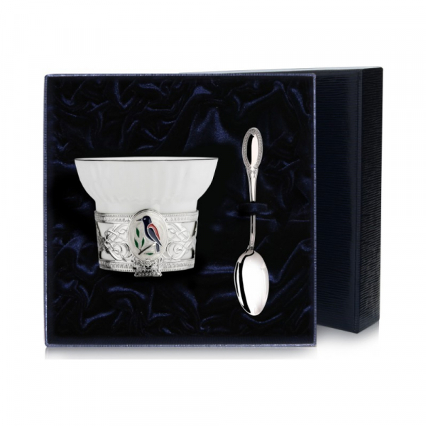 Чашка чайная «Сизоворонка» с эмалью