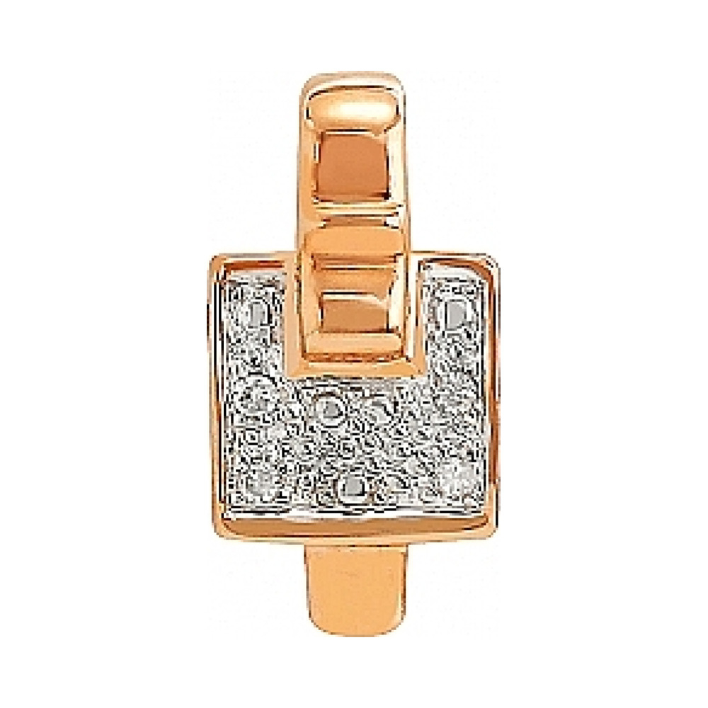 Золотая подвеска с бриллиантом № 83656