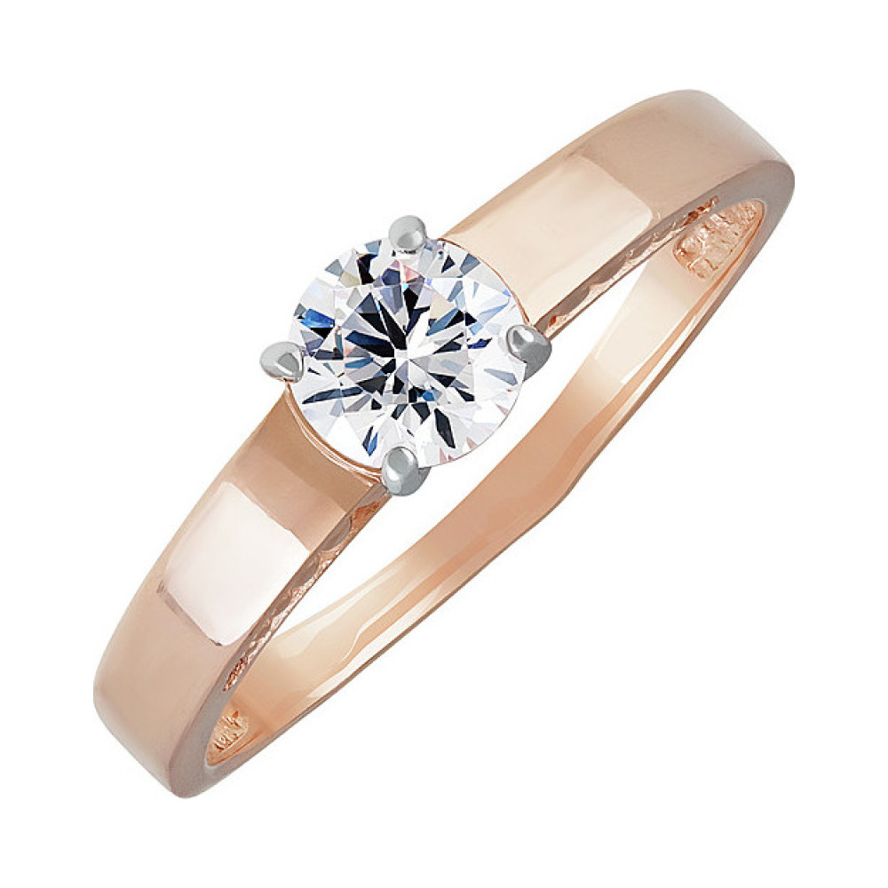 Золотое кольцо с фианитом № 138020