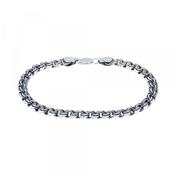 Серебряный браслет гарибальди черн. № 128449