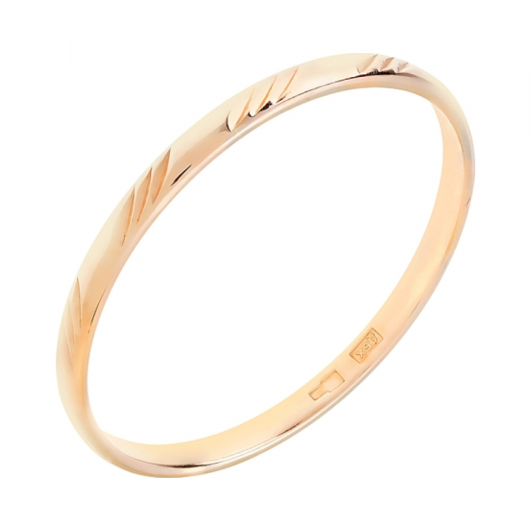 Золотое кольцо обручальное с алмазкой № 8543