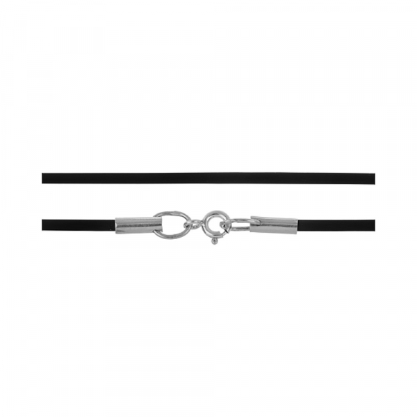 Шнурок каучуковый серебро № 107653