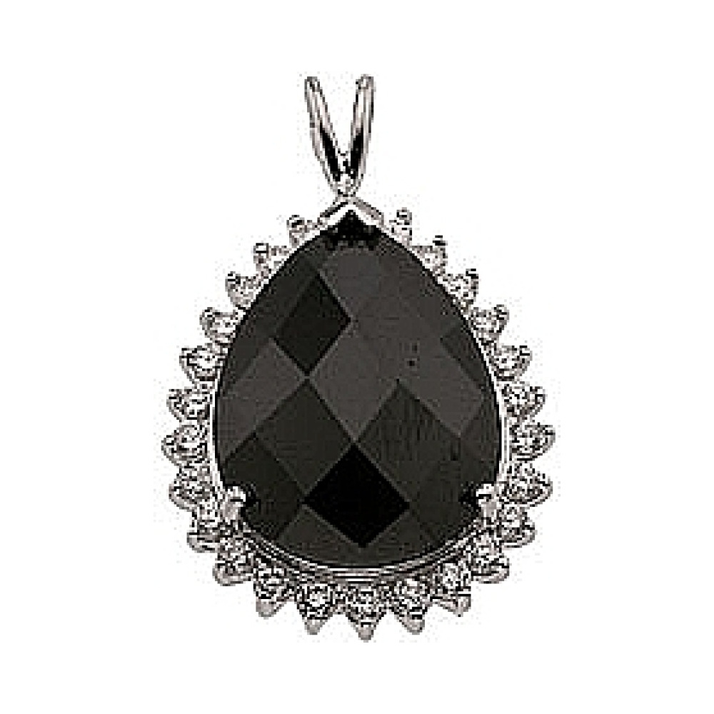 Серебряная подвеска с фианитом № 34158