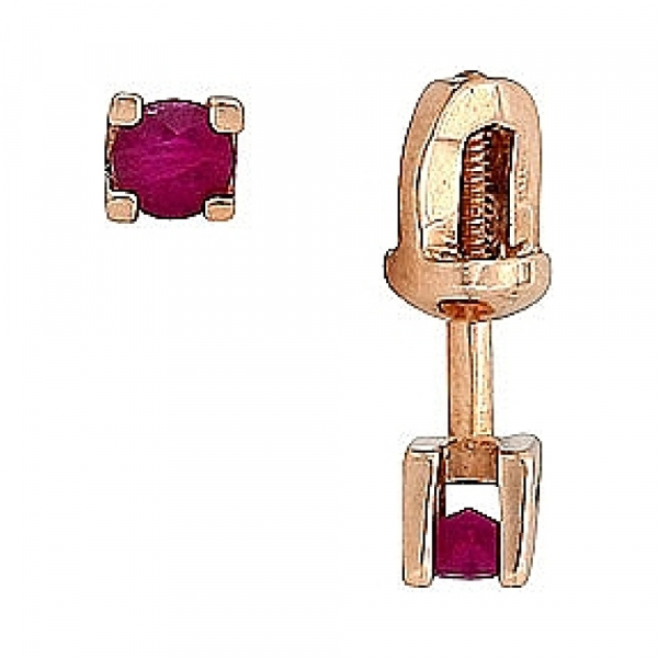 Пуссеты с рубином № 26082