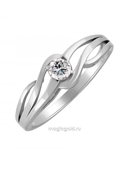 Золотое кольцо с бриллиантом № 102963