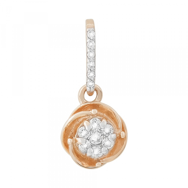 Золотая подвеска с бриллиантом № 118297