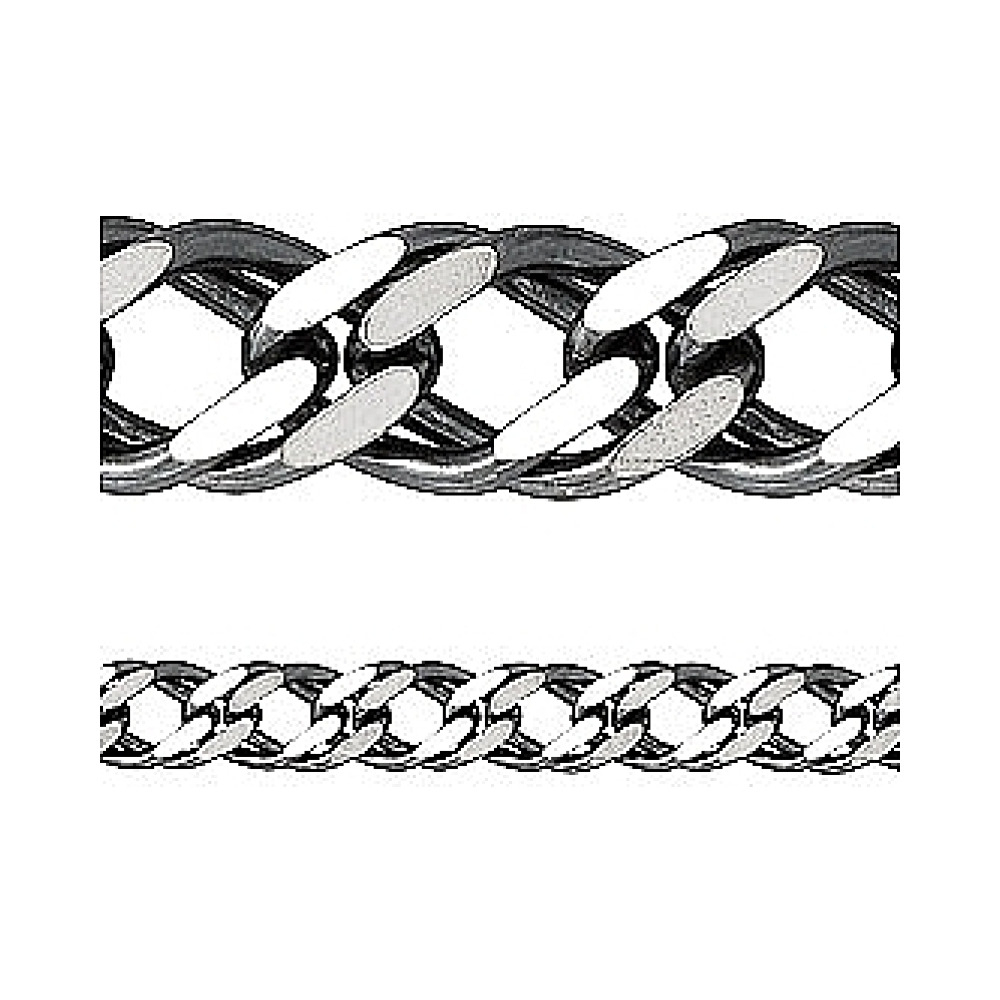 Серебряная цепь ромб двойной черн. № 65344