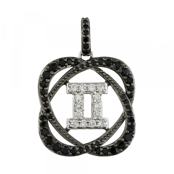 Серебряная подвеска с фианитом № 83471