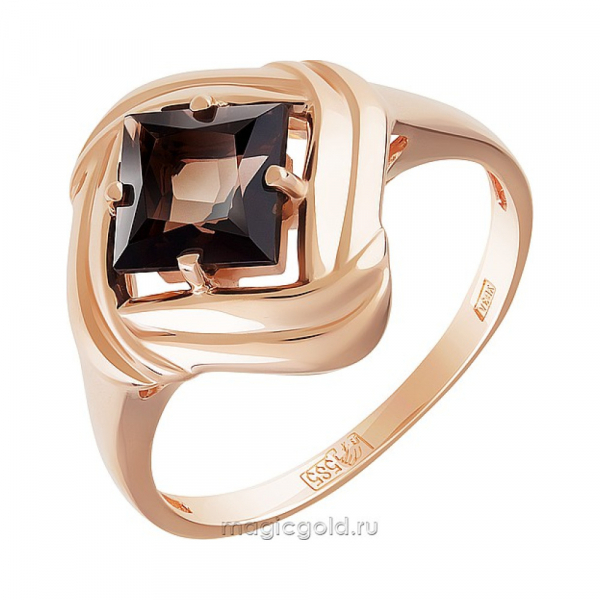 Золотое кольцо с раухтопазом № 160546