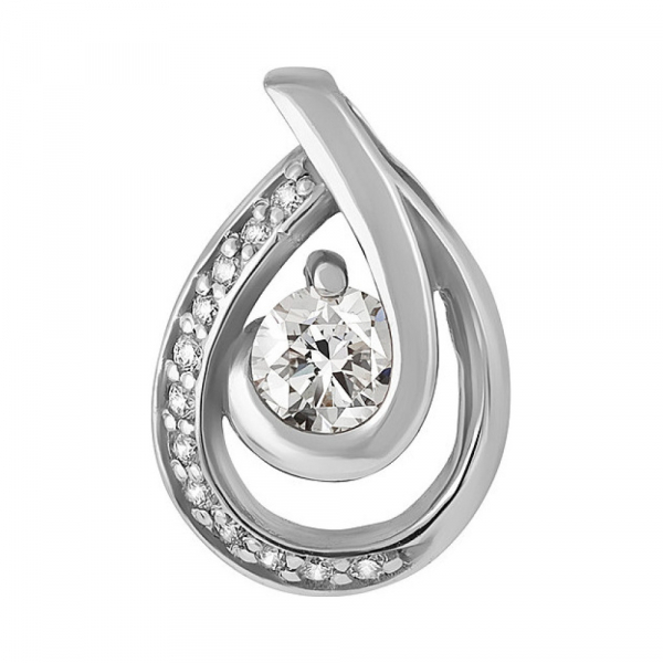 Золотая подвеска с бриллиантом № 127095