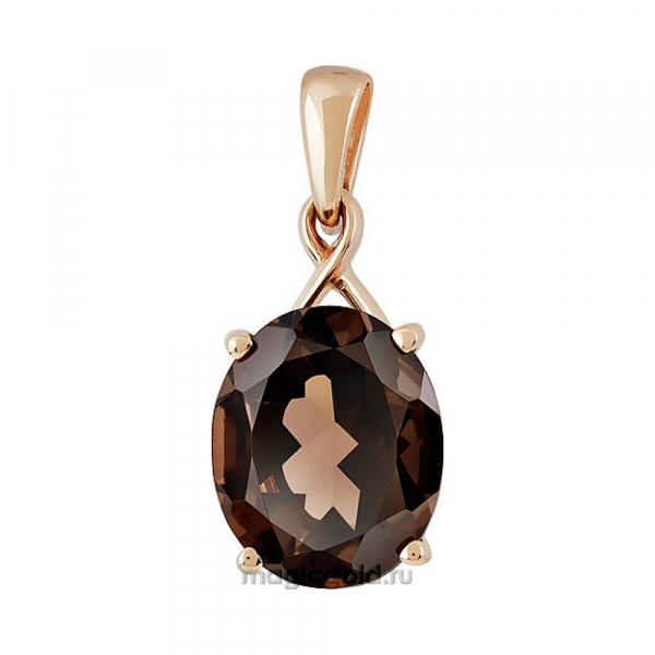 Золотая подвеска с раухтопазом № 135117