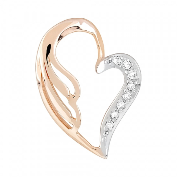 Золотая подвеска с фианитами № 99256